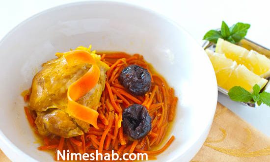 خورش هویج با مرغ