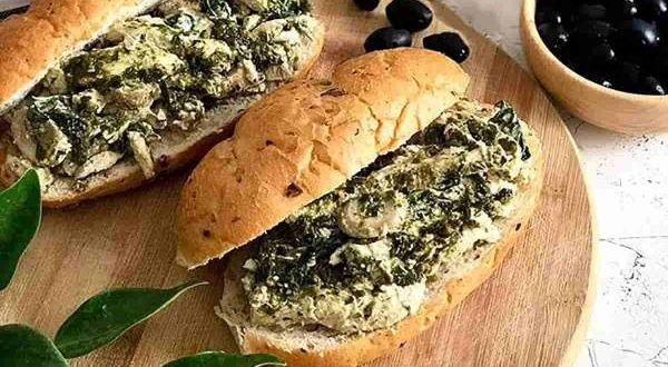 طرز تهیه ساندویچ مرغ با سس پستو