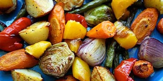 طرز تهیه ی سبزیجات رژیمی در فر