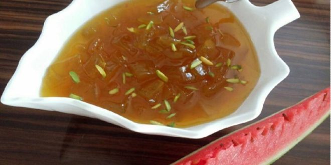 طرز تهیه مربای پوست هندوانه با آهک و بدون آهک