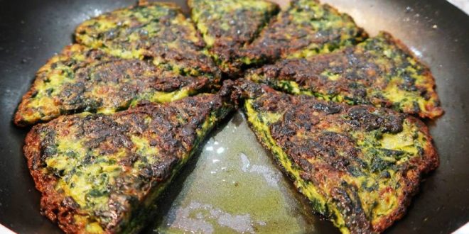 طرز تهیه کوکو قارچ اسفناج