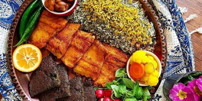 طرز تهیه ی سبزی پلو با ماهی شب عید خوشمزه