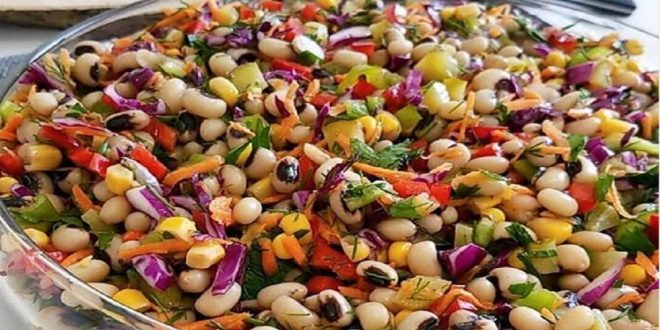 طرز تهیه سالاد لوبیا چشم بلبلی