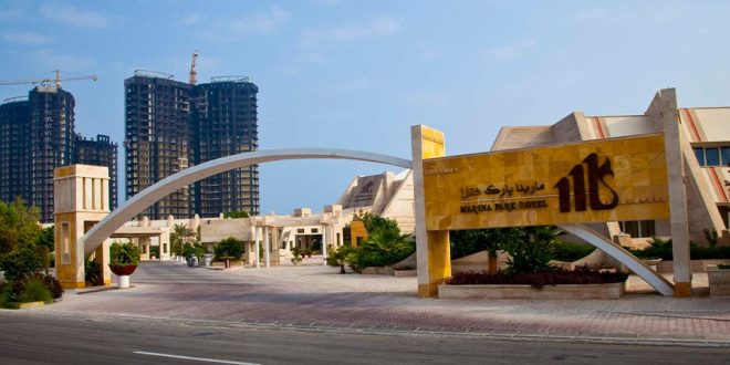 معماری ورودی هتل مارینا پارک کیش