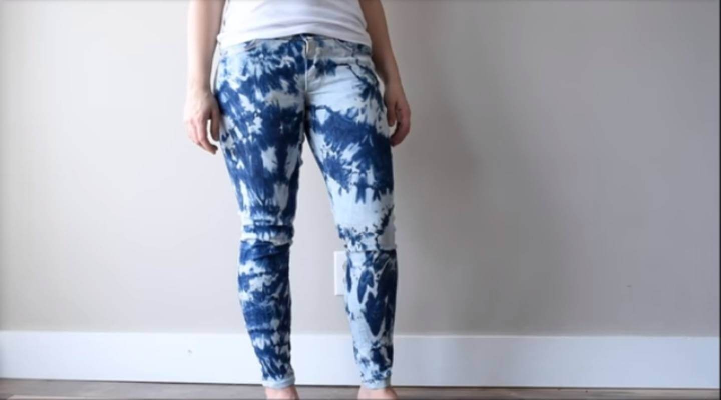 آموزش طراحی شلوار جین با مایع سفیدکننده